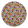 Colorful Macarons Pattern Print Round Blanket