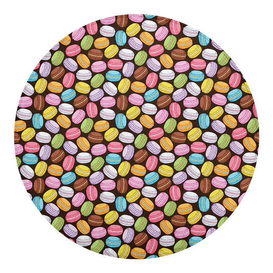 Colorful Macarons Pattern Print Round Blanket