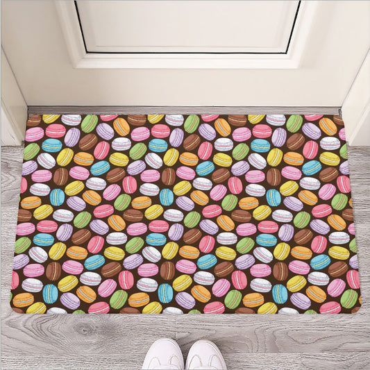 Colorful Macarons Pattern Print Rubber Doormat