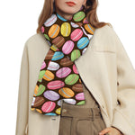 Colorful Macarons Pattern Print Scarf