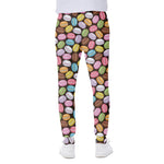 Colorful Macarons Pattern Print Scuba Joggers