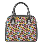 Colorful Macarons Pattern Print Shoulder Handbag
