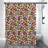 Colorful Macarons Pattern Print Shower Curtain