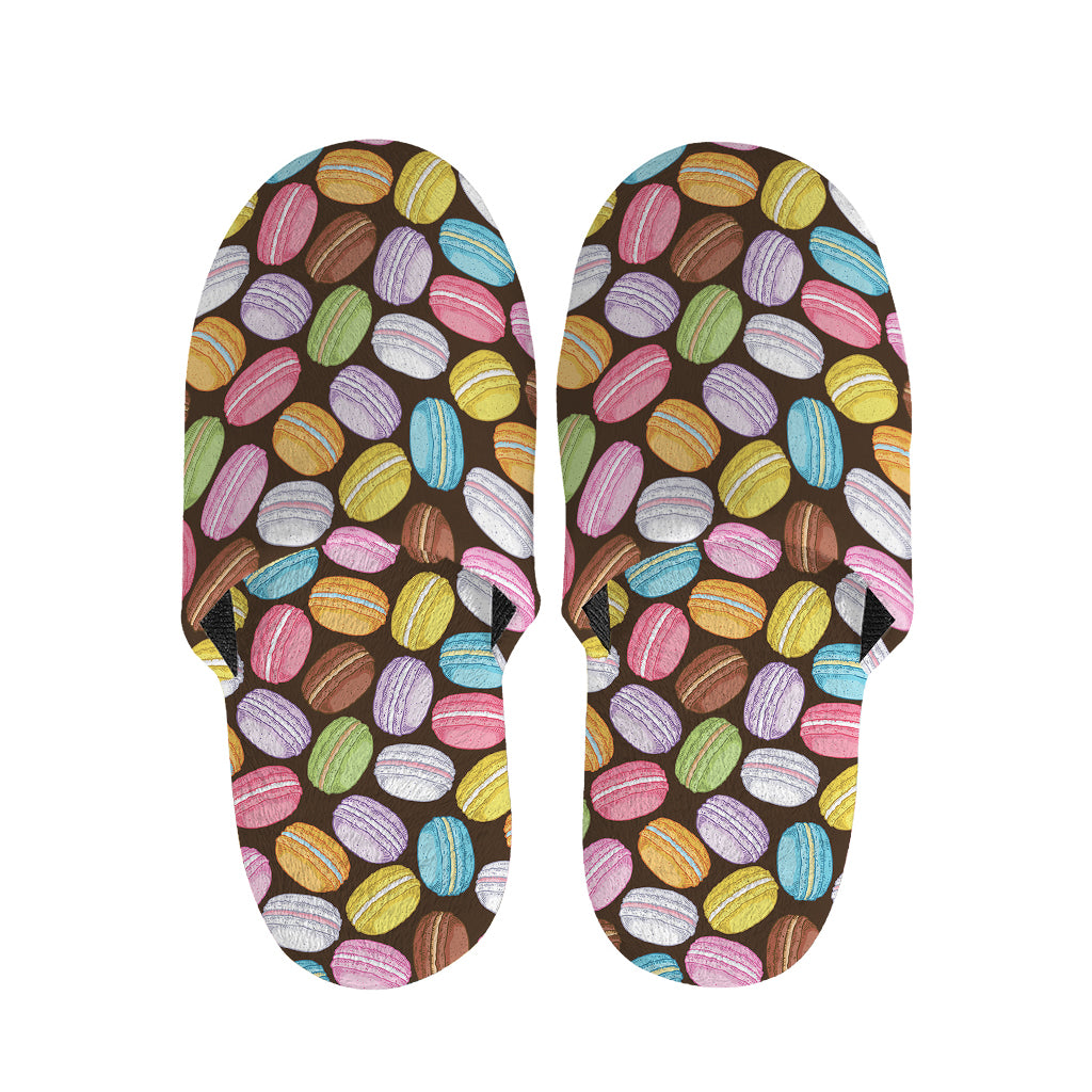 Colorful Macarons Pattern Print Slippers