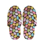 Colorful Macarons Pattern Print Slippers