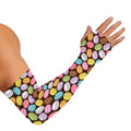 Colorful Macarons Pattern Print Sun Protection Arm Sleeves