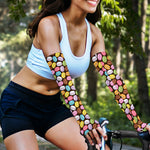 Colorful Macarons Pattern Print Sun Protection Arm Sleeves