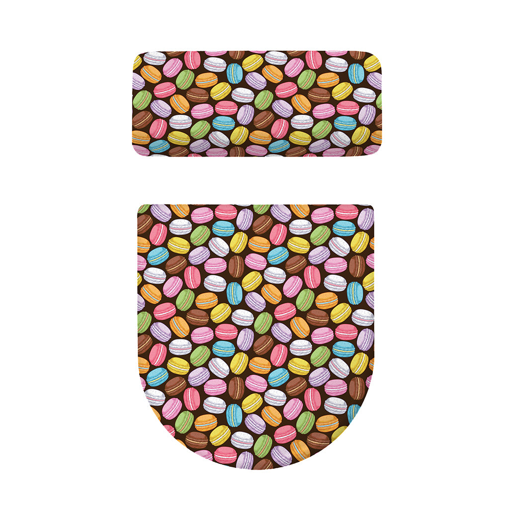 Colorful Macarons Pattern Print Toilet Lid And Tank Cover Set