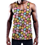 Colorful Macarons Pattern Print Training Tank Top