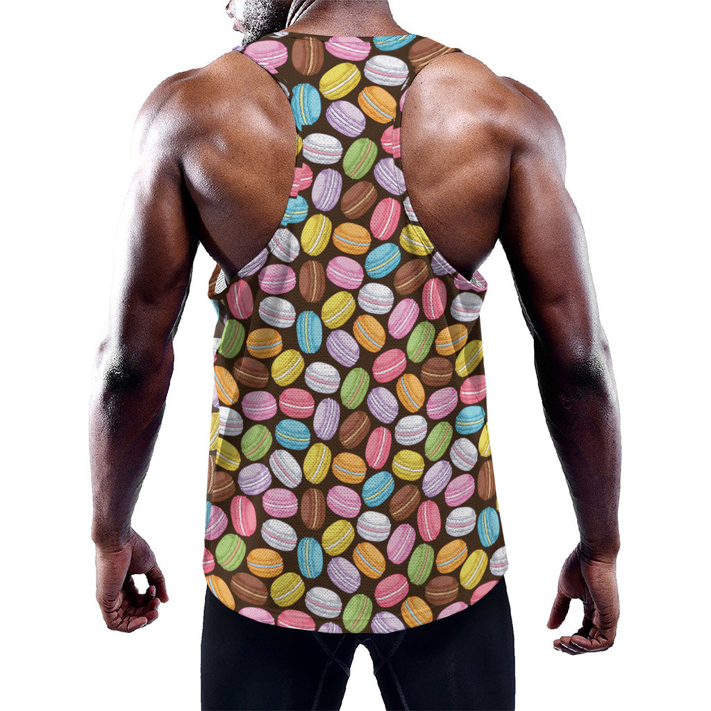 Colorful Macarons Pattern Print Training Tank Top