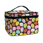 Colorful Macarons Pattern Print Travel Makeup Bag
