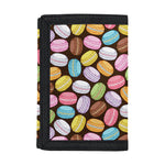 Colorful Macarons Pattern Print Trifold Wallet