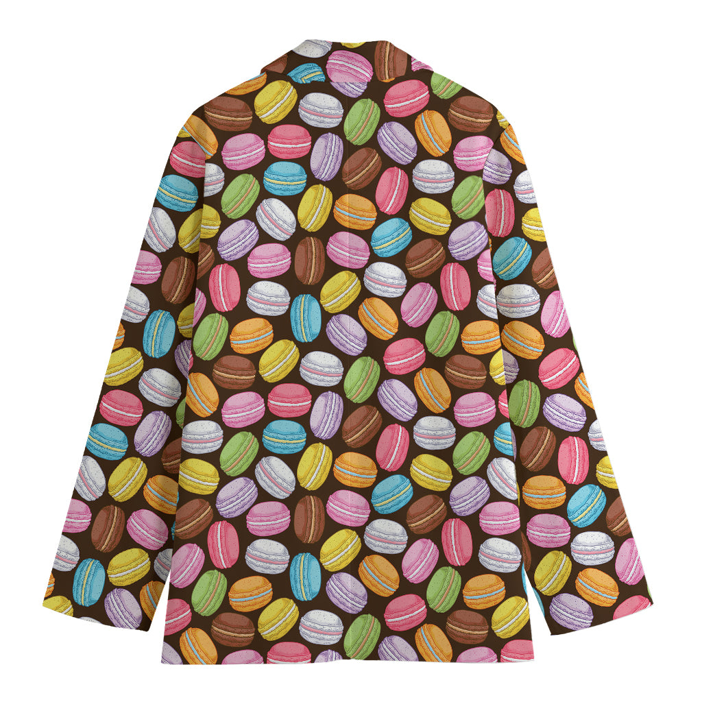 Colorful Macarons Pattern Print Women's Blazer