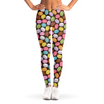 Colorful Macarons Pattern Print Women's Leggings