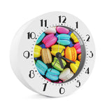 Colorful Macarons Print Alarm Clock