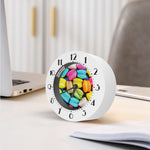 Colorful Macarons Print Alarm Clock