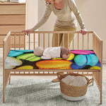 Colorful Macarons Print Baby Crib Sheet