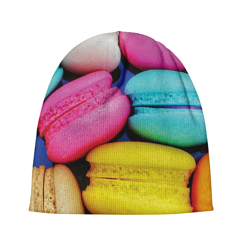 Colorful Macarons Print Beanie