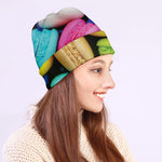 Colorful Macarons Print Beanie