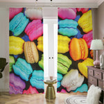 Colorful Macarons Print Blackout Pencil Pleat Curtains