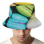 Colorful Macarons Print Bucket Hat