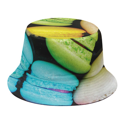 Colorful Macarons Print Bucket Hat