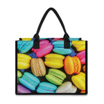 Colorful Macarons Print Canvas Tote Bag