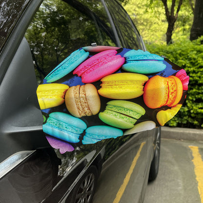 Colorful Macarons Print Car Side Mirror Covers