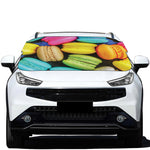 Colorful Macarons Print Car Windshield Snow Cover