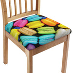 Colorful Macarons Print Chair Cushion Cover