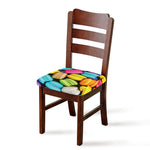 Colorful Macarons Print Chair Cushion Cover