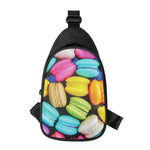 Colorful Macarons Print Chest Bag