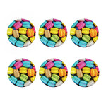 Colorful Macarons Print Coaster Set