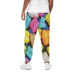 Colorful Macarons Print Cotton Pants