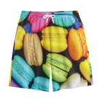 Colorful Macarons Print Cotton Shorts