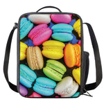 Colorful Macarons Print Crossbody Lunch Bag