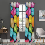 Colorful Macarons Print Curtain