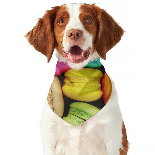 Colorful Macarons Print Dog Bandana