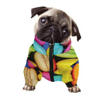 Colorful Macarons Print Dog Zip Up Jacket