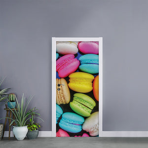 Colorful Macarons Print Door Sticker