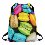 Colorful Macarons Print Drawstring Backpack