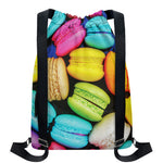 Colorful Macarons Print Drawstring Backpack