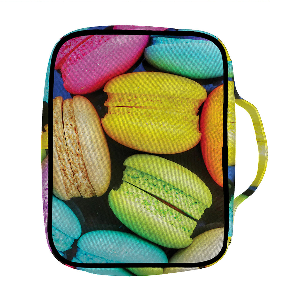Colorful Macarons Print Front Pocket Bible Bag