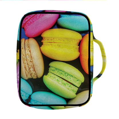 Colorful Macarons Print Front Pocket Bible Bag