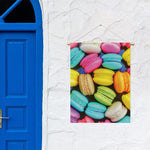 Colorful Macarons Print Garden Flag