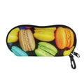 Colorful Macarons Print Glasses Case