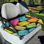 Colorful Macarons Print Golf Cart Seat Cover