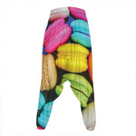 Colorful Macarons Print Hammer Pants