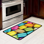 Colorful Macarons Print Kitchen Mat