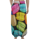 Colorful Macarons Print Lantern Pants